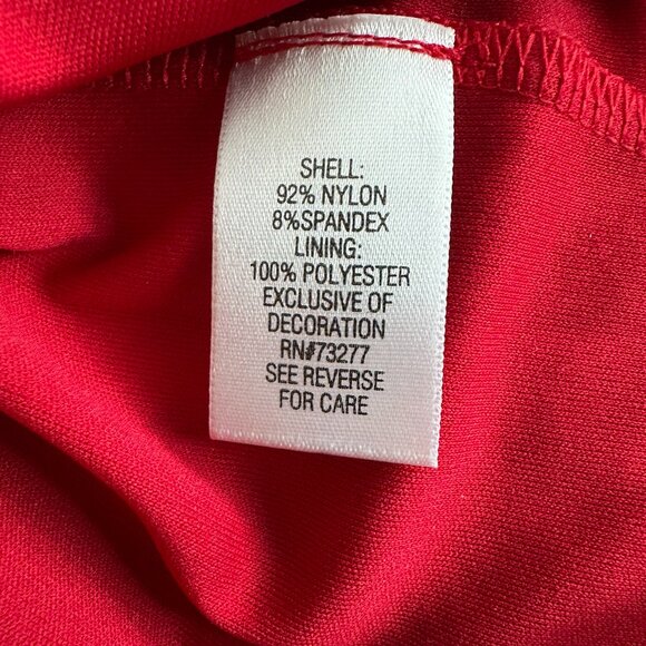 Red Lace Candie's Dress with liner size Small Holiday Dress - Picture 6 of 7